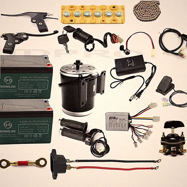 24V 500W Brush Motor Kit Controller Battery for Go Kart Drift Trike Buggy Quad